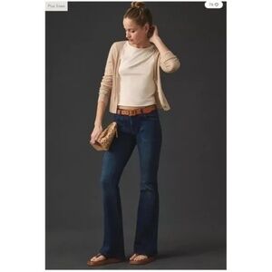 NWT Anthropologie Pilcro The Icon Low Rise Flare Dark Blue Size 25